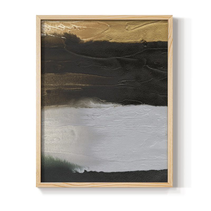 Impression encadrée «I» en bois massif, H 11 po x l 9 po