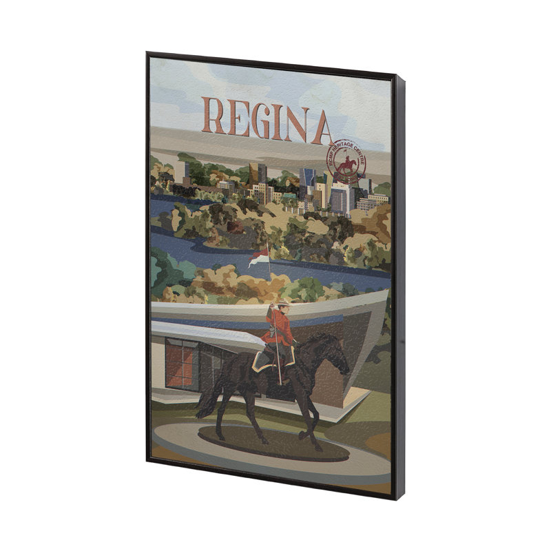 Regina Regina par Simone, reproduction d'art encadrée sous verre, H 15,5 po x l 10,5 po x P 1,5 po, Cadre flottant noir