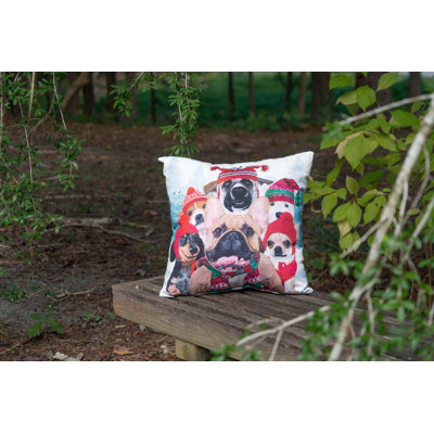 Coussin de Noël Winter Dogs
