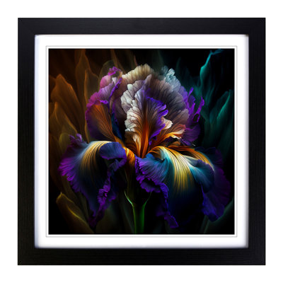 Iris Flower Abstract - Framed Print