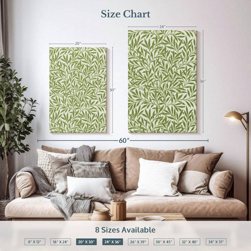 Kerner Willow Pattern, 36" H x 24" W