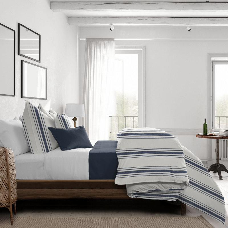 Bleu marine Woodchester, Queen Bedspread + 2 Standard Shams