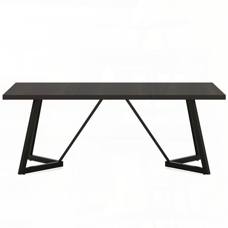 71'' Large Rectangular Dining Table for 6-8 – Black
