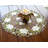 Magnolia on Brown Table Topper (23" Round)