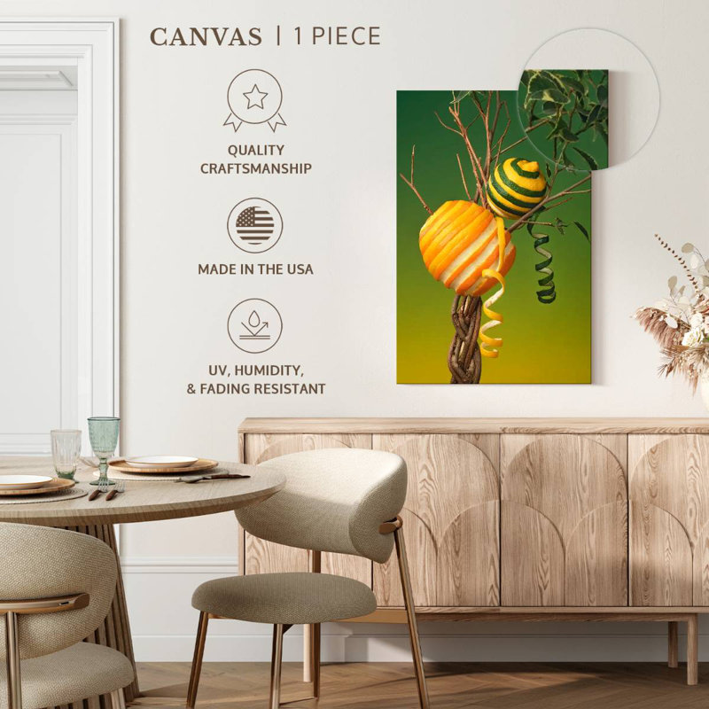 Yarlin Peeling Orange And Lemon, 51" H x 34" W