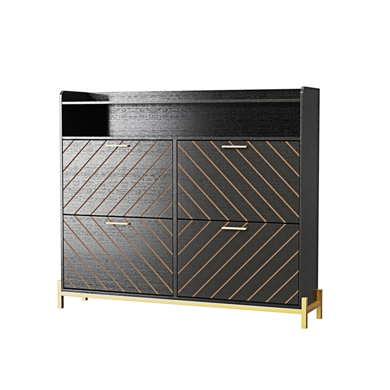 Shoe Cabinet/Shoe Rack Cabinet/Shoe Rack Organizer Cabinet, Black