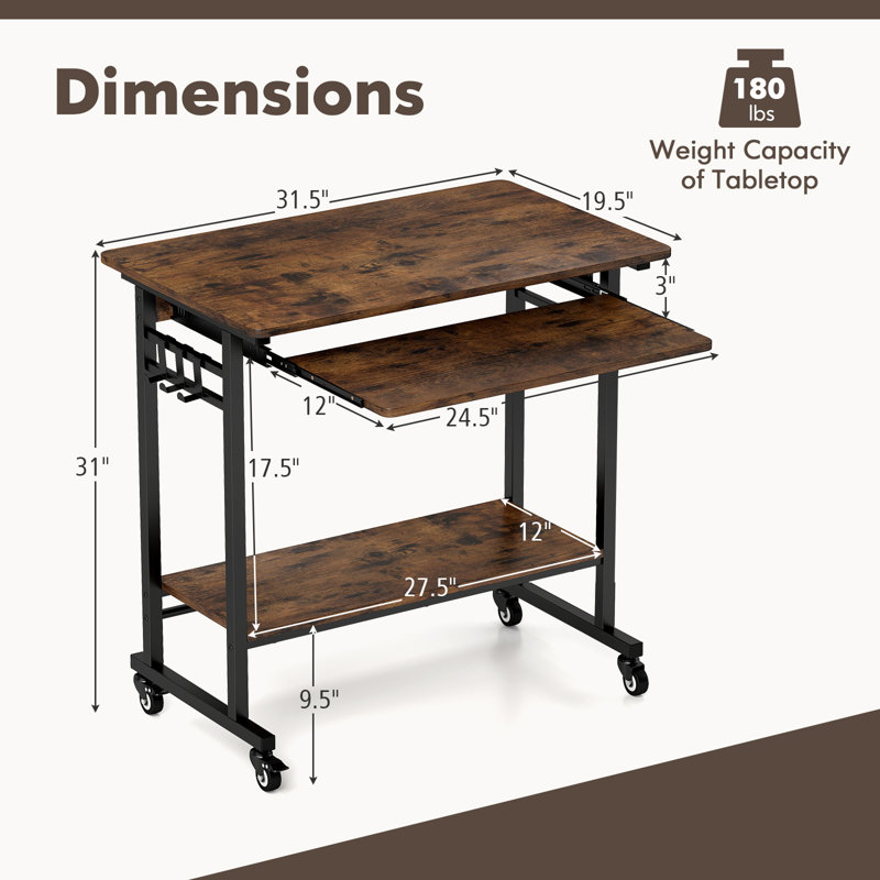 Jacobson Metal Base Computer Desk