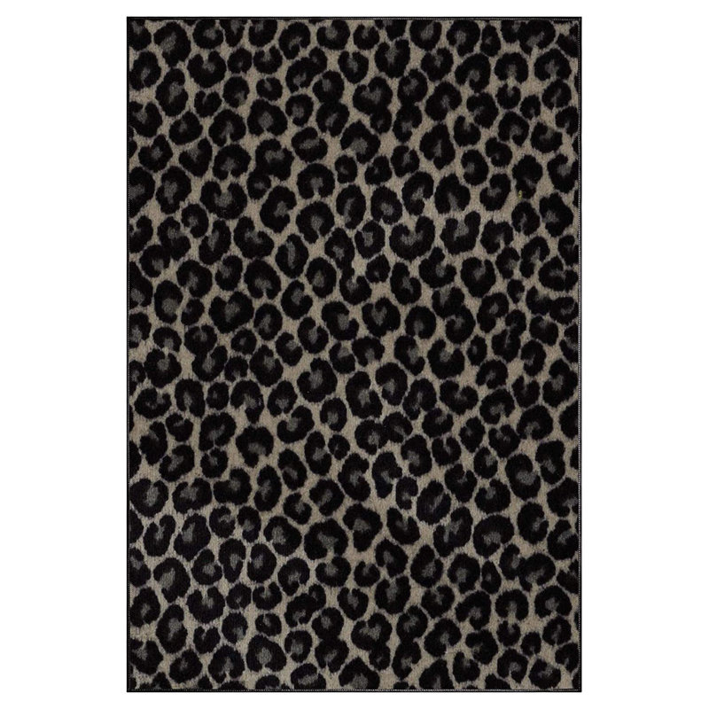Tapis intérieur / extérieur noir / gris Bejo, Rectangle de 2 pi x 3 pi