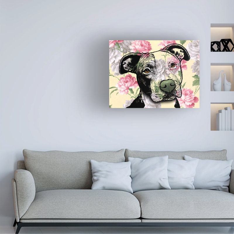 Animaux regardant les roues sur toile, H 14 po x l 19 po x P 2 po