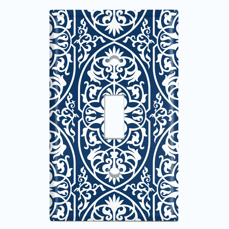 Patterned 1 - Gang Toggle Light Switch Standard Wall Plate