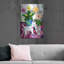 Art mural en métal «White Kitty and Flowers» par Holly McGee par Red Barrel Studio®-1586660365