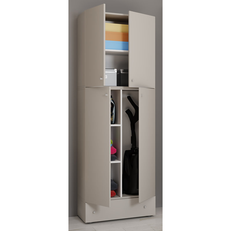 Balyeet Rectangle Accent Cabinet, Grey/Brown/Blue