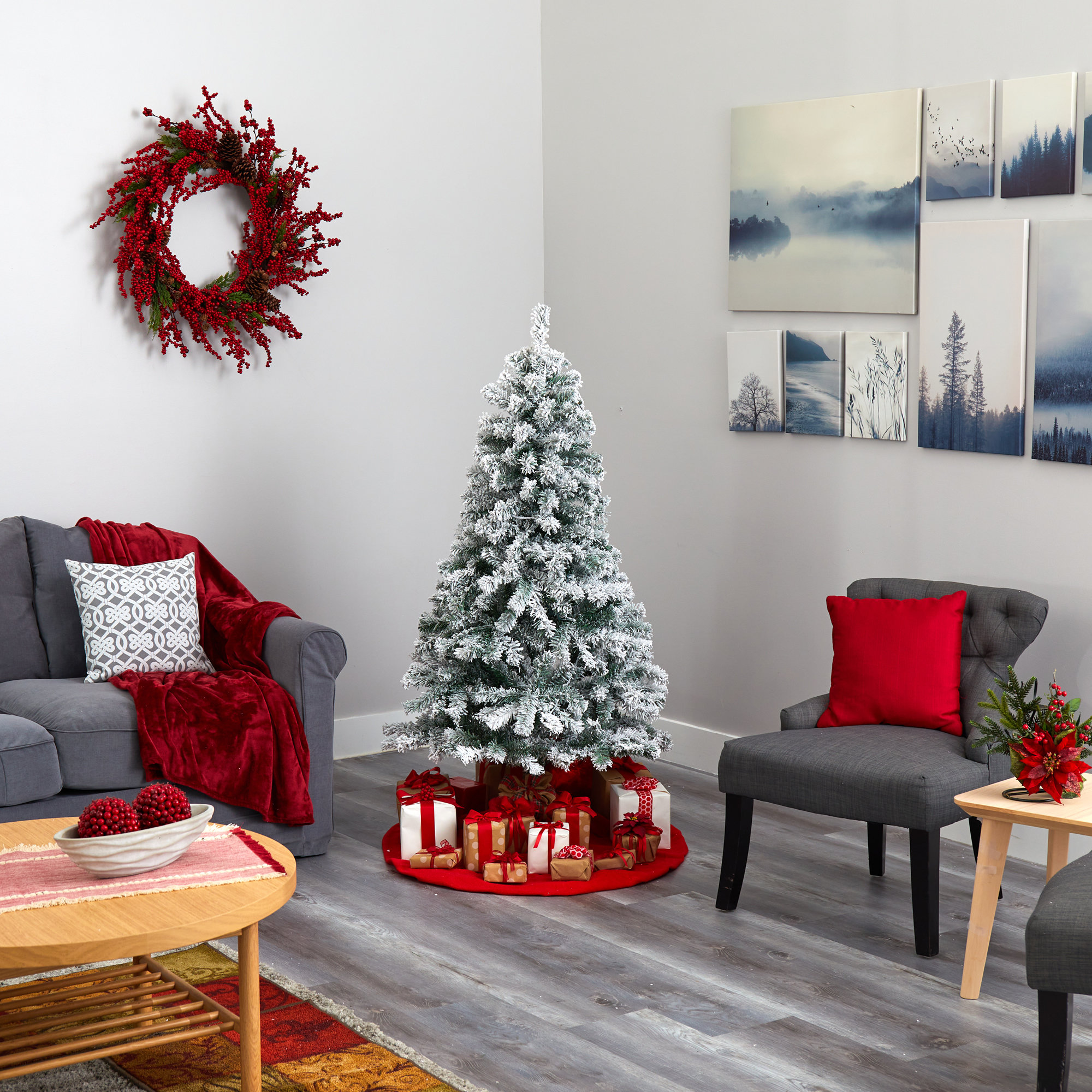 Artificial Spruce Christmas Tree, 5' H