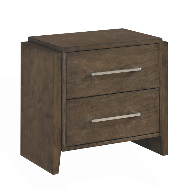 Transitional Two Drawers Nightstand