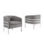 Chaise d'appoint Teddy avec structure en chrome-1140322432-1140322438