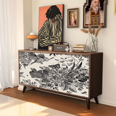 Elegant Sideboard with Walnut Wood Top