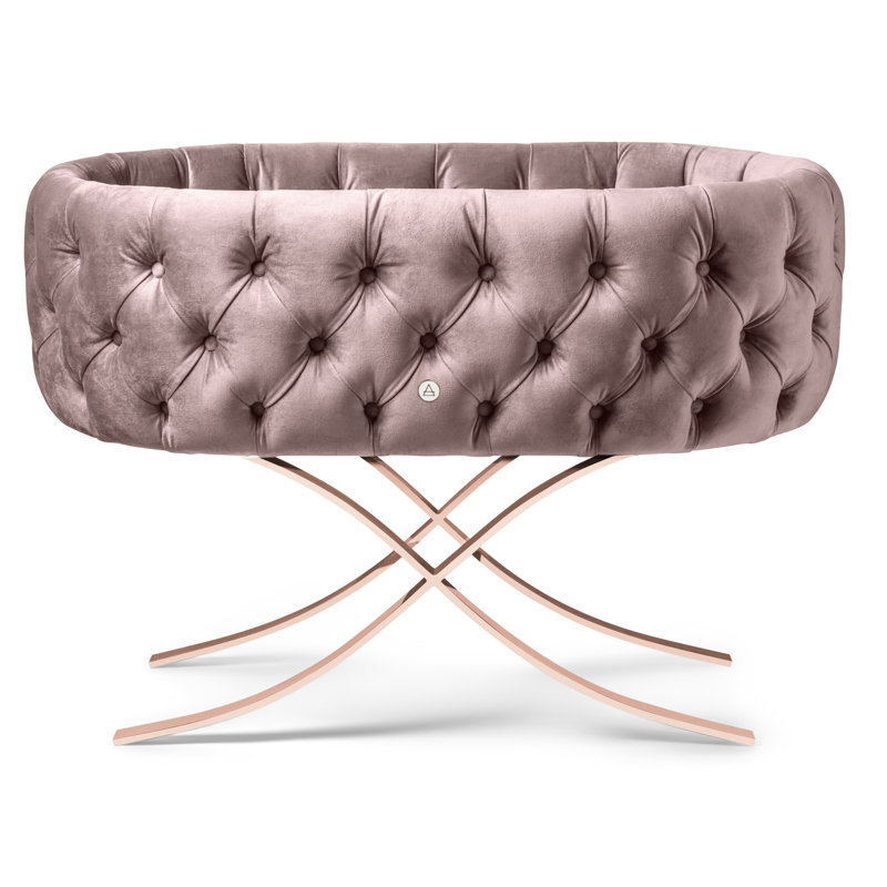 Bassinet with Mattress, Dusty Pink