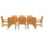8 - Person Acacia Patio Dining Set with Rectangular Table
