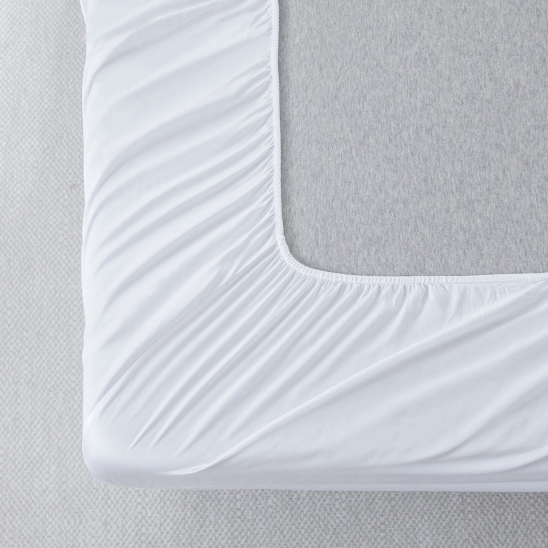 Ensemble de draps en rayonne de bambou 400TC, Très grand lit, Blanc
