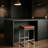Upholstered Counter Stool with Metal Frame