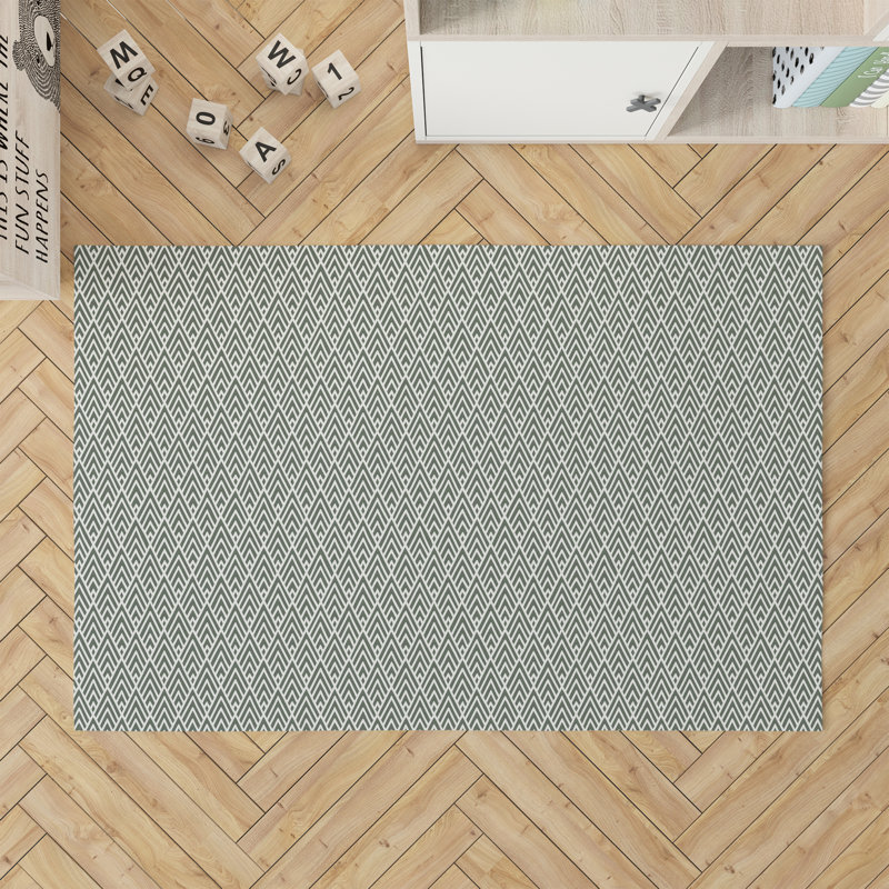 Tapis de jeu Chevron Spike, Rectangle 48 po x 72 po, Chimichurri / vert