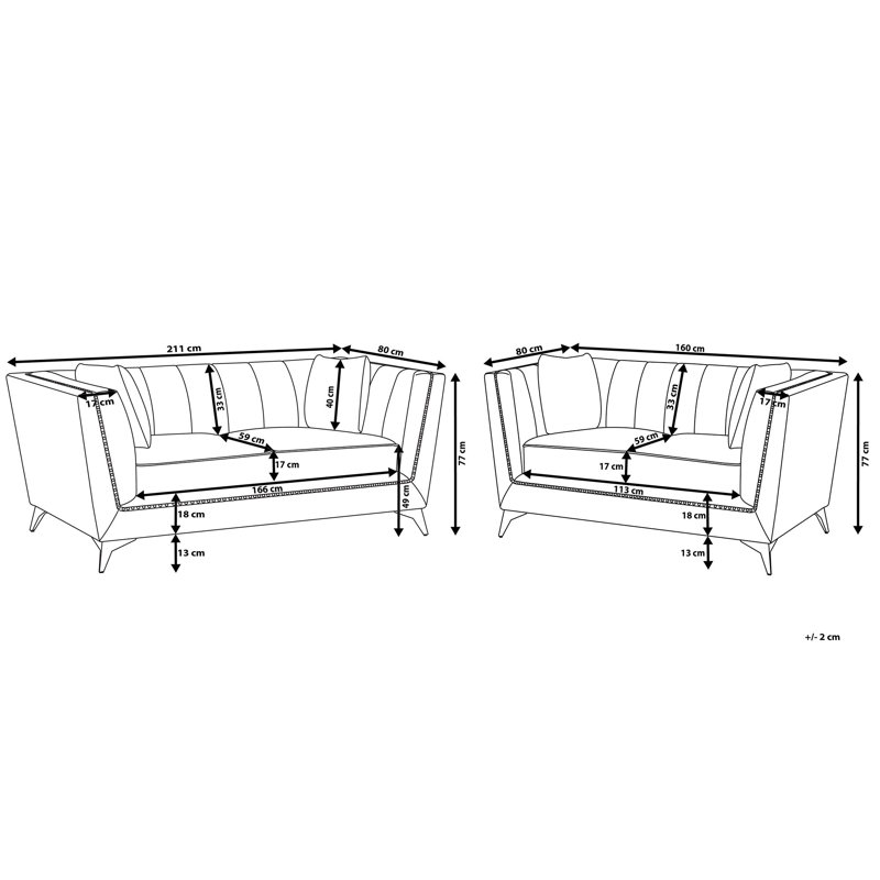 Mcgregor 2 - Piece Living Room Set, Blue