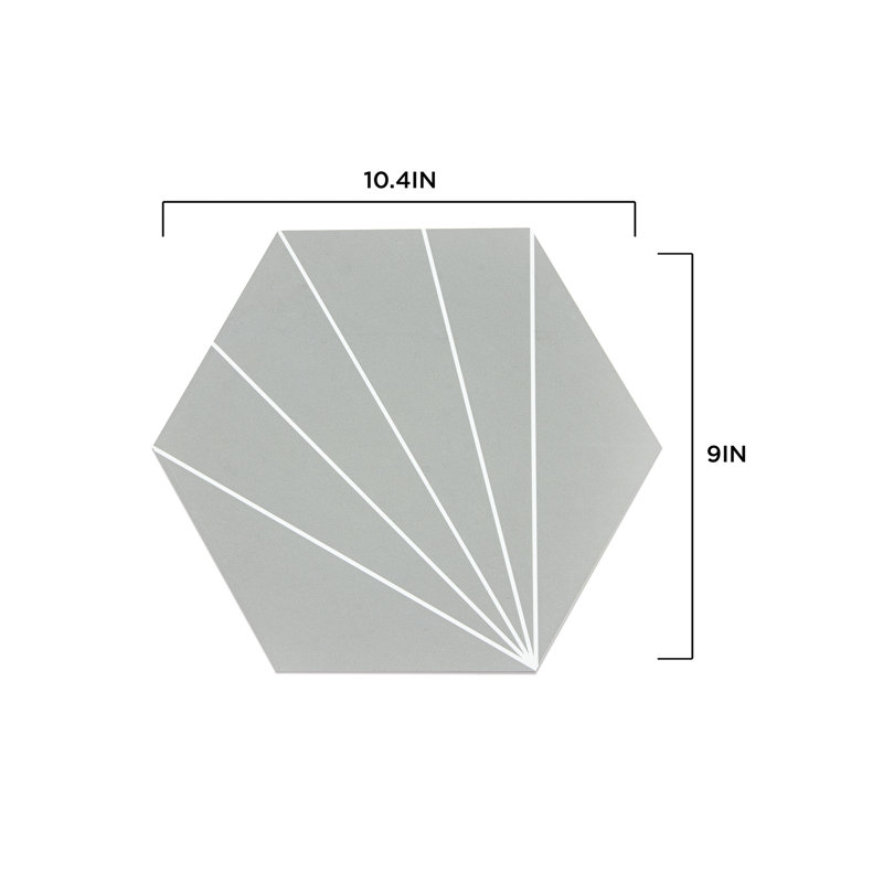 Carreau de vinyle Vers 10 po x 9 po x 25 mm