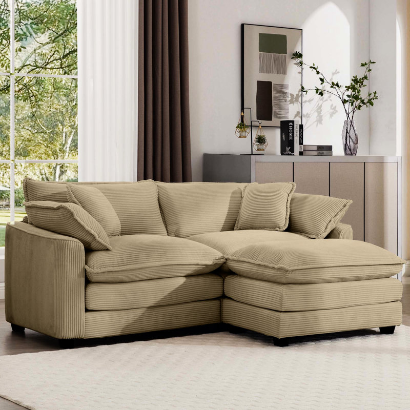 Corduroy 2 , Soft Fabric, Comfortable Tan Extra Support With