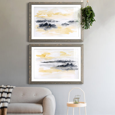 Whispering Wind I - ensemble de 2 peintures encadrées