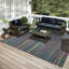 Tapis jaune / bleu / vert tissé à la machine Anbria-113755377