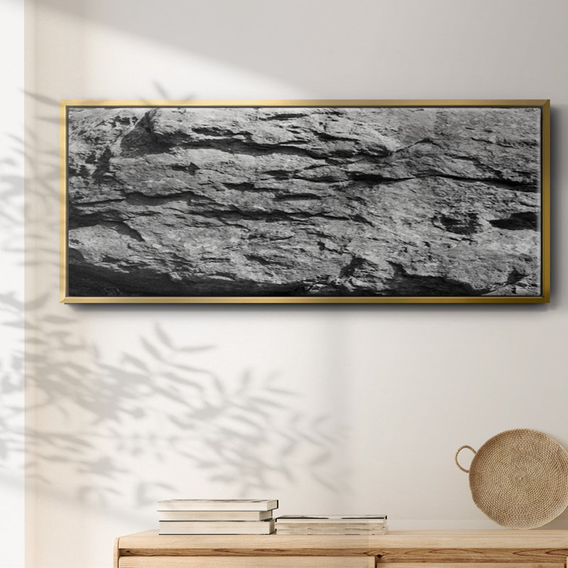 Found Textures XV- Framed Canvas, 24" H x 60" W