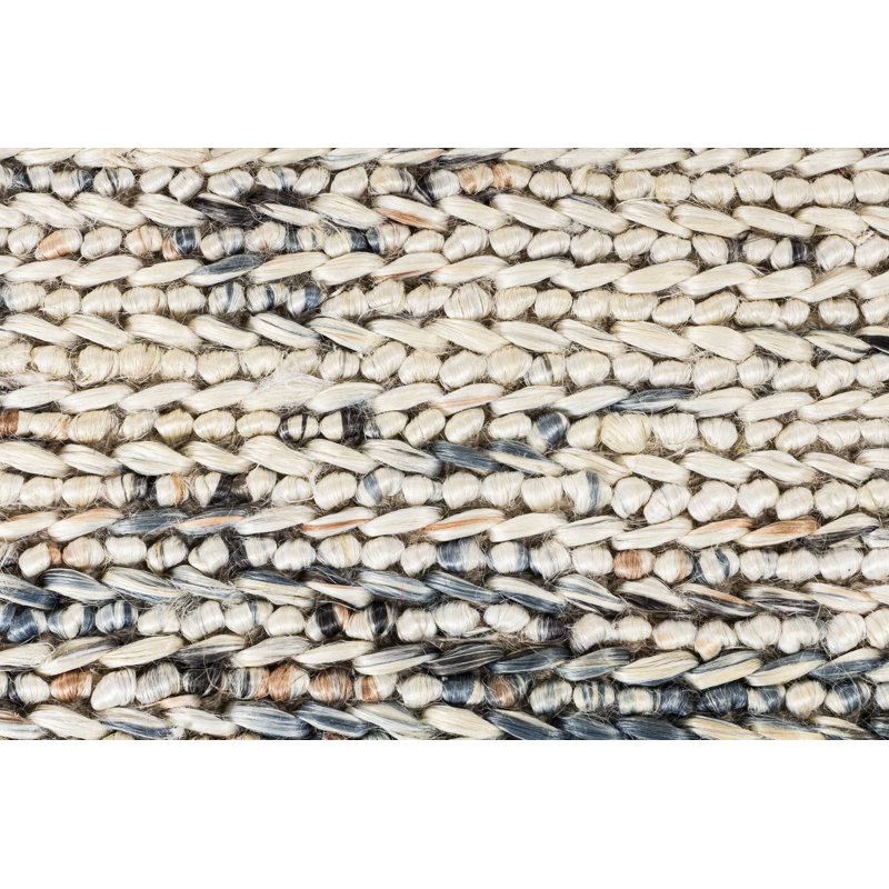Zohra Handmade Flatweave  Ivory/Brown/Grey Jute Area Rug By Tufty Home, Rectangle 5' x 8'