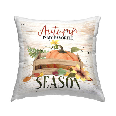 Autumn Is My Favorite Decorative Printed Throw Pillow Design by Deane Beesley