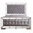 Sleek Silver Champagne Contemporary Bed(Only Bed)