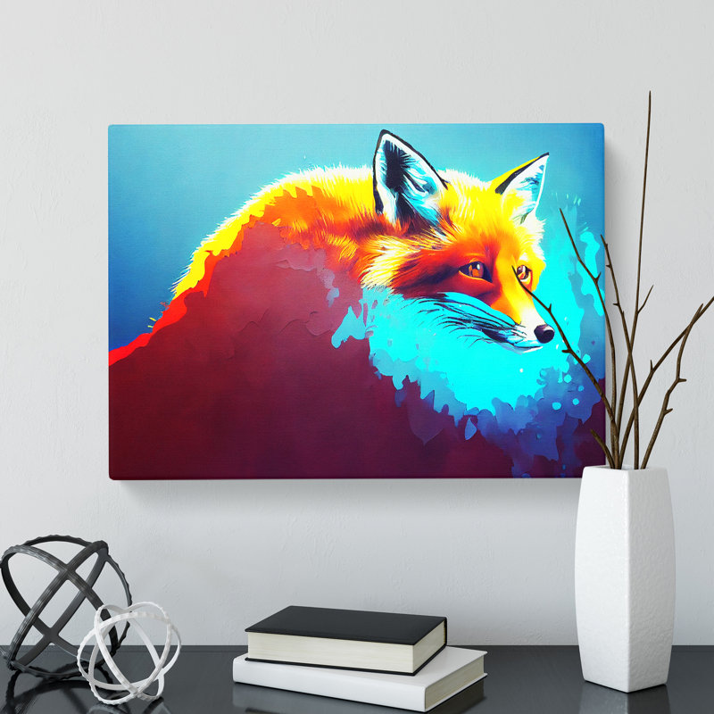 Fox Art Vol.4 - Wrapped Canvas, 50cm H x 76cm W x 3cm D