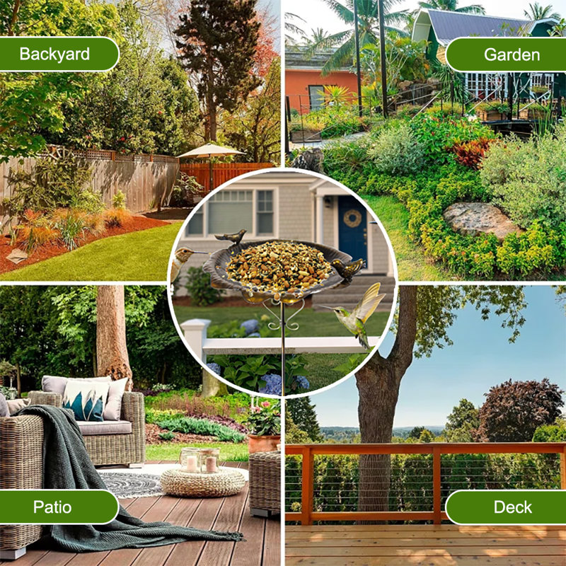 Poteau autoportant en métal pour jardin, cour arrière et patio