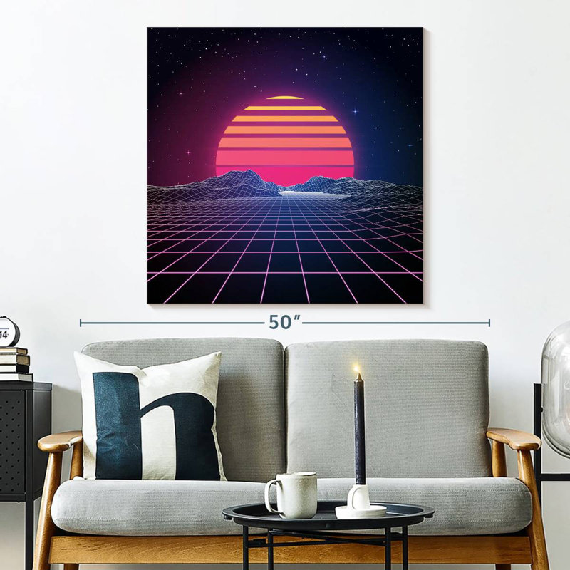 Coucher de soleil Kelan rétro des années 1980