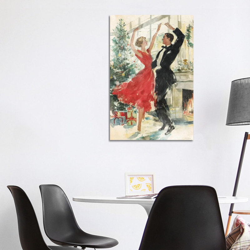 Valse de Noël - reproduction d'art murale - toile tendue, 40 po x 26 po, Gallery Wrapped Canvas, Sans cadre