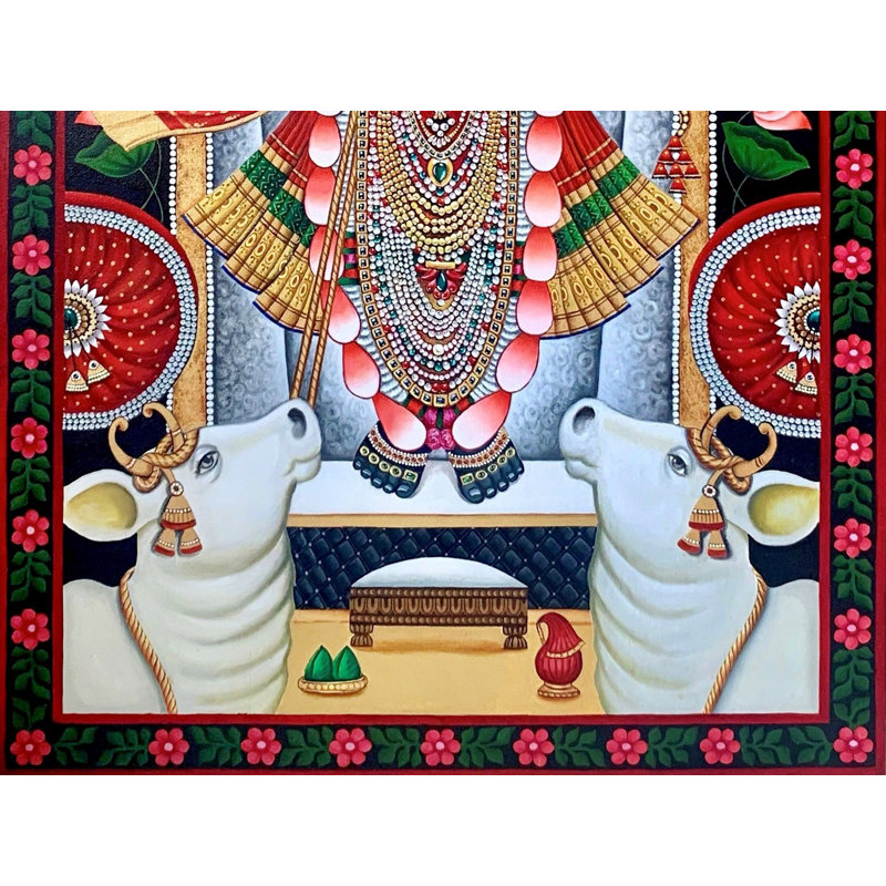 Pichhwai, peinture à l'huile | Huile sur toile | Art Pichwai | Par Pooja Agarwal