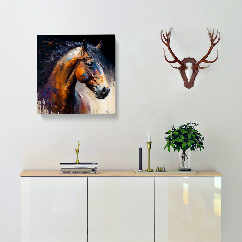 Horse Palette Knife Painting - Print