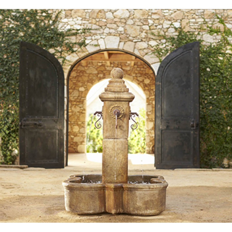 Concrete Provence Plaza Fountain, Ancient Stone