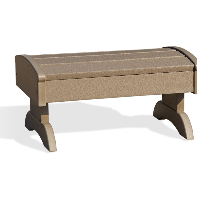 Repose-pieds Aatikah Poly, Bois patiné