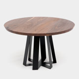 ARS Round Walnut Wood Dining Table