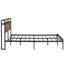 Lit plateforme en métal avec tête et pieds en bois - fixé, abondant sous l'espace, aucun sommier requis, assemblage sans effort, stable, silencieux, pour matelas de 8 pouces et plus, extrémités de cadre noires et brunes installées,-1599917053-1599917050