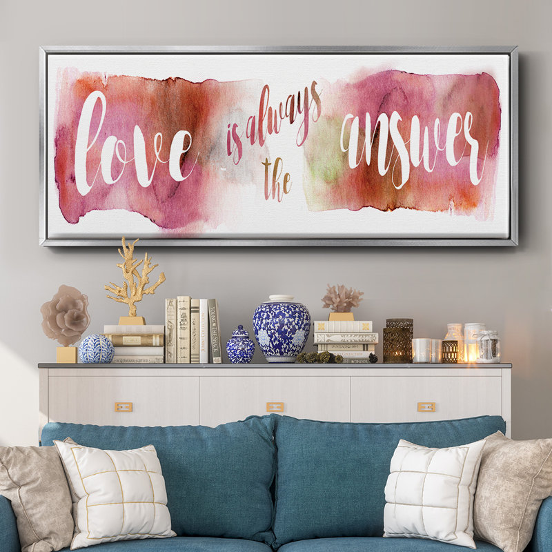 «Love is the Response» - Toile encadrée, H 24 po x l 60 po