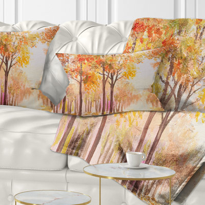 Coussin décoratif imprimé d'automne «Autumn Everywhere Forest»