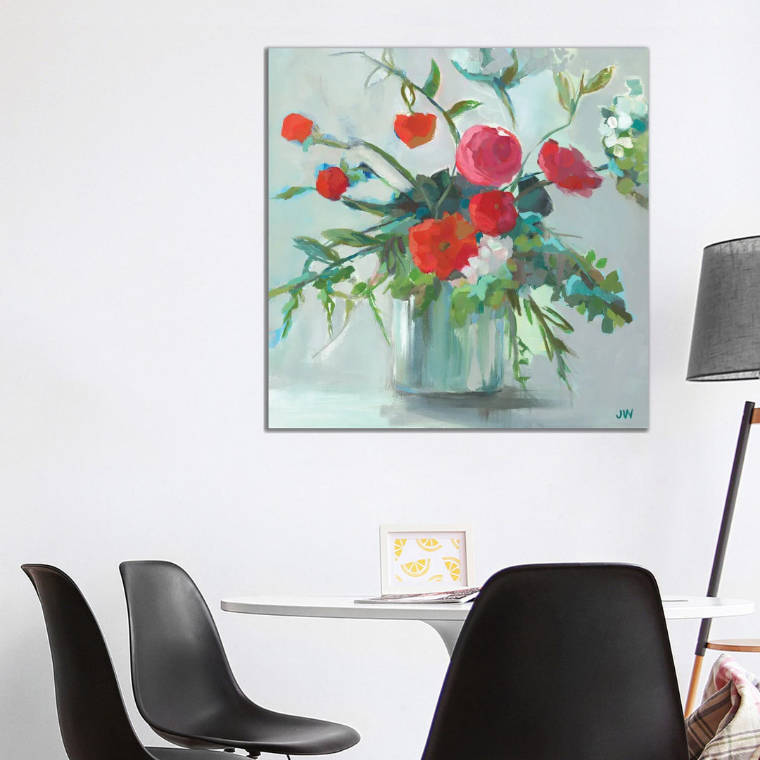 Red Ranunculus by Jenny Westenhofer - Gallery-Wrapped Canvas Giclée on Canvas