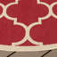 Tapis d'intérieur / extérieur à motif géométrique rouge / beige Arneshia-912009961