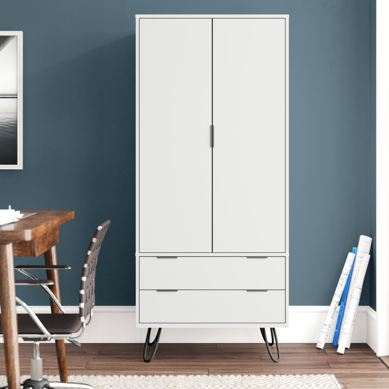 Landyn 2 Doors Wardrobe, White