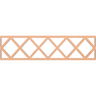 47"W x 12"H x 3/8"T Wolford Fretwork Moulding, Alder